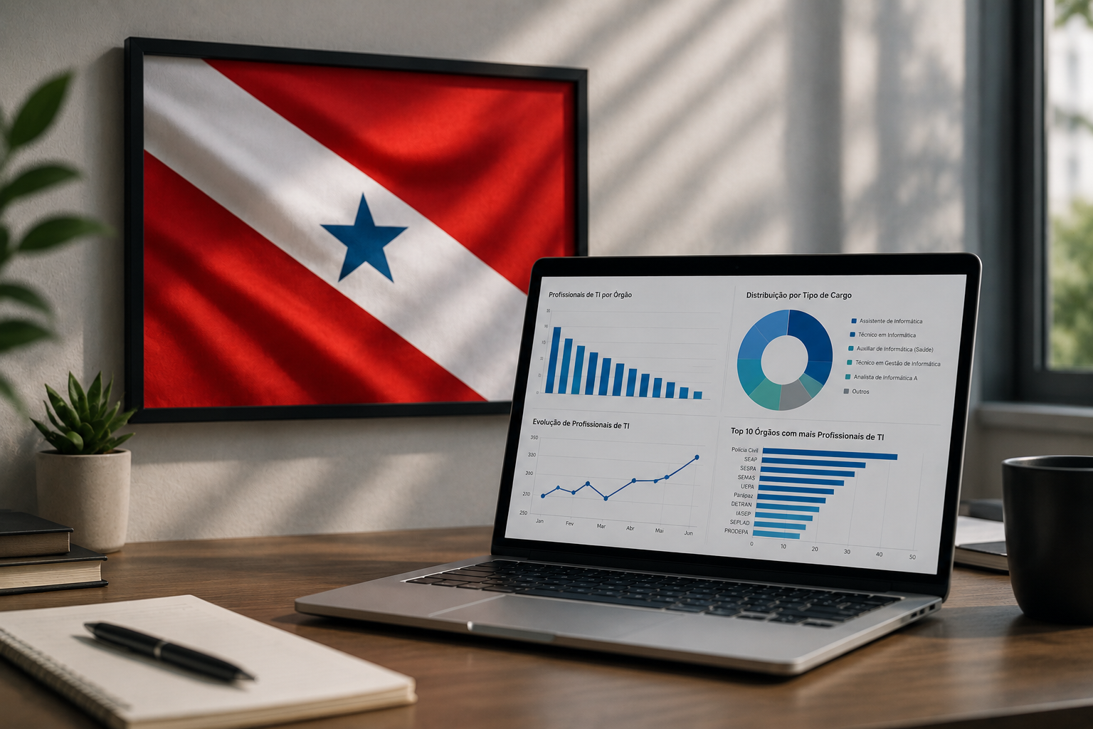 Levantamento mapeia profissionais de TI do setor público do Pará e aponta baixa presença de cargos específicos de desenvolvimento de software