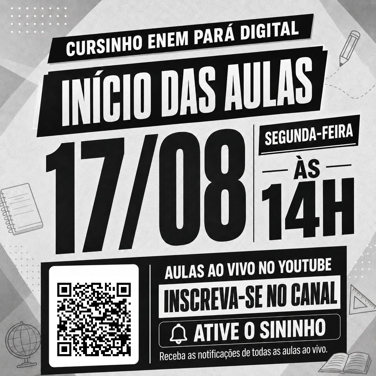 Seduc amplia preparação para o Enem com aulas ao vivo e uso da plataforma digital do Estado