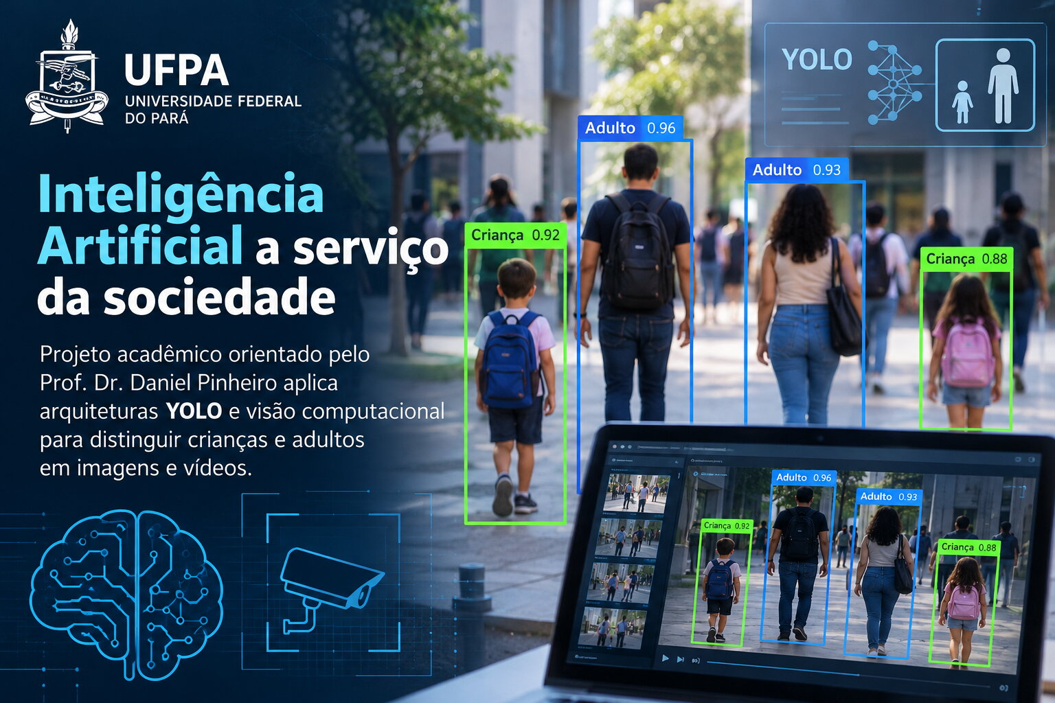 Estudantes da UFPA usam Inteligência Artificial para detectar crianças em tempo real e apoiar a segurança infantil