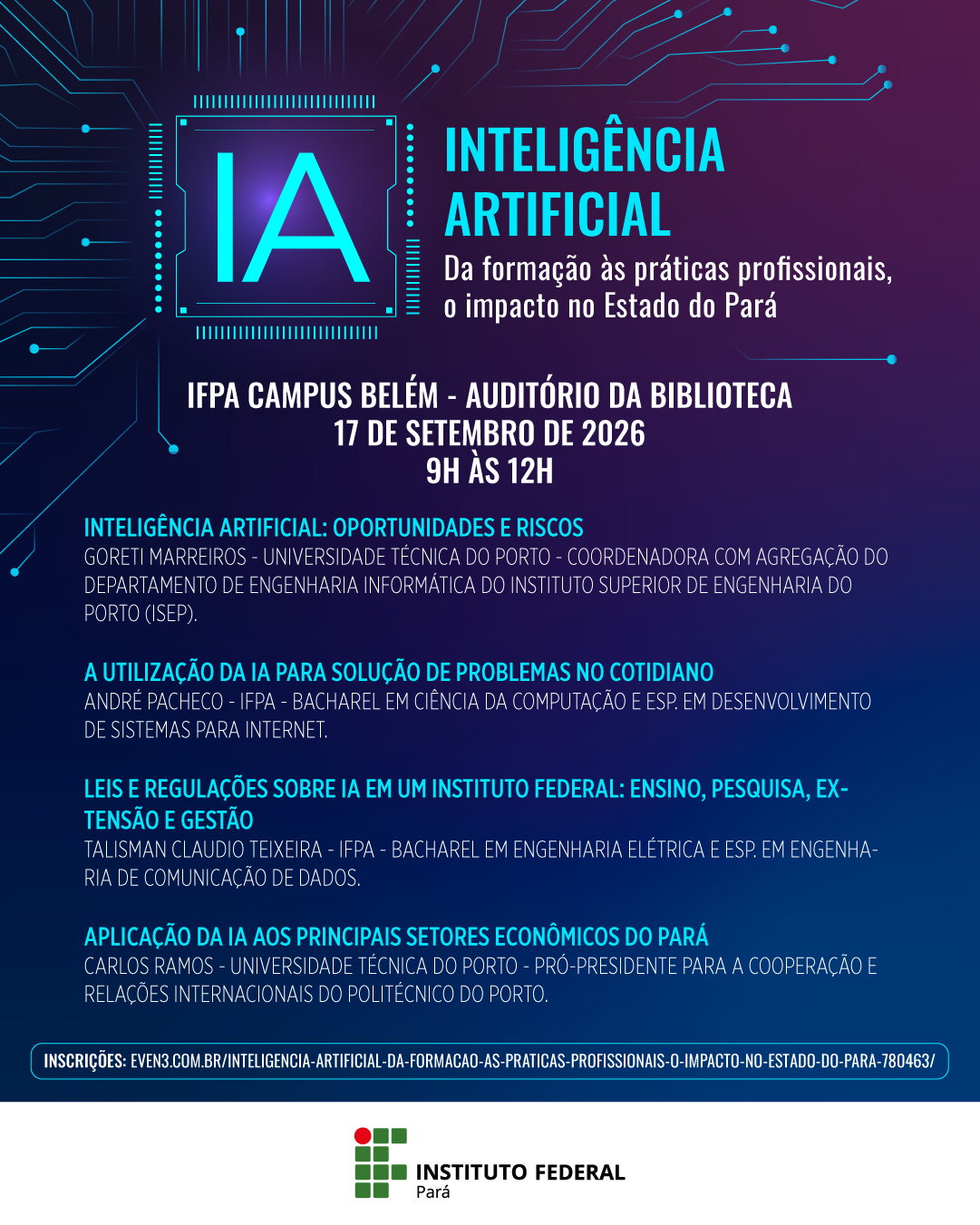 IFPA promove Encontro sobre Inteligência Artificial e sua aplicação na formação e práticas profissionais